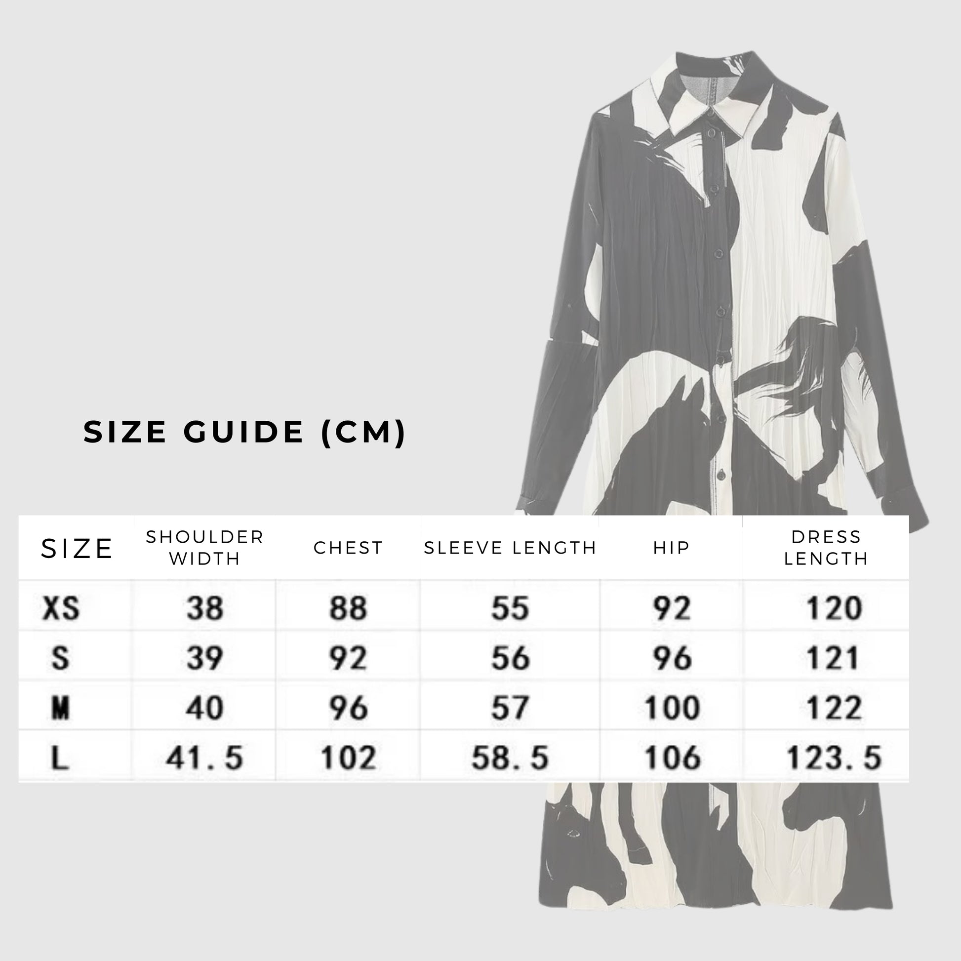 Women's Long Sleeve Black and White Shirt Style Dress - ChoreGirl