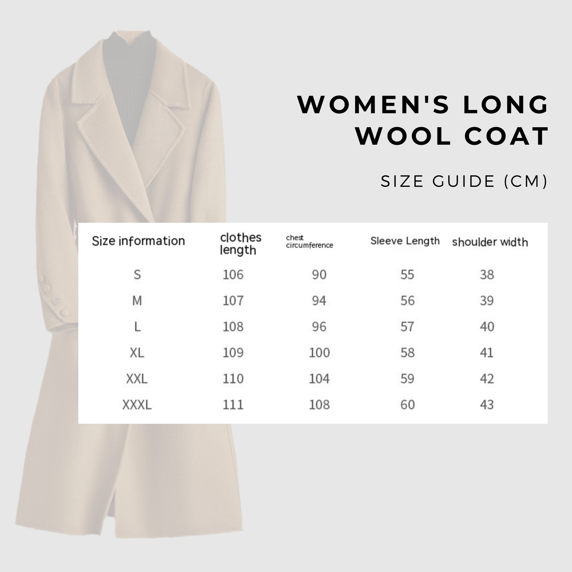 Women's Long Wool Coat - ChoreGirl