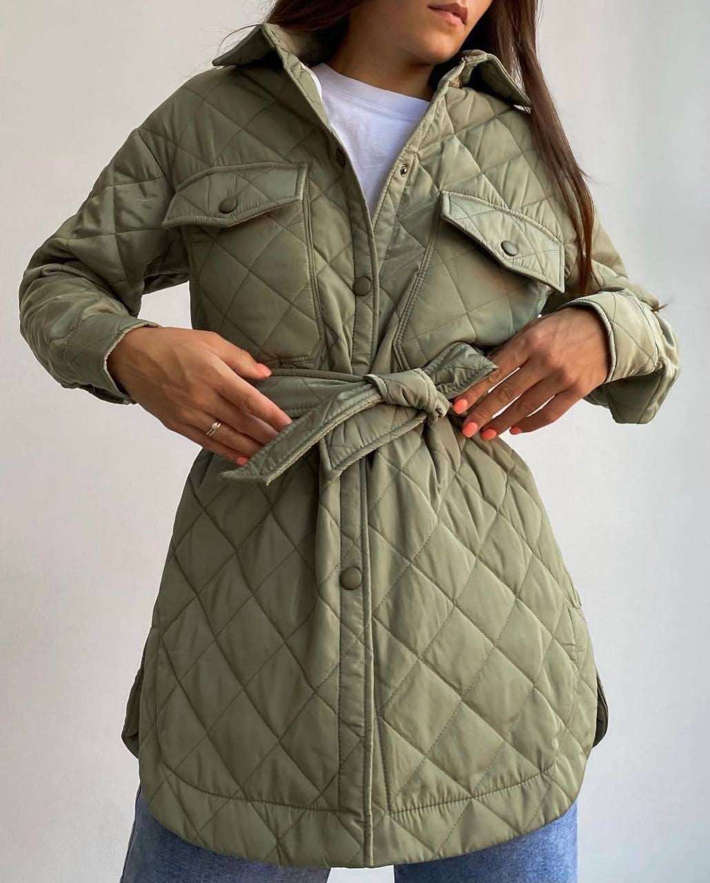Women's Loose And Warm Rhombus Cotton Padded Autumn/ Spring Jacket - ChoreGirl