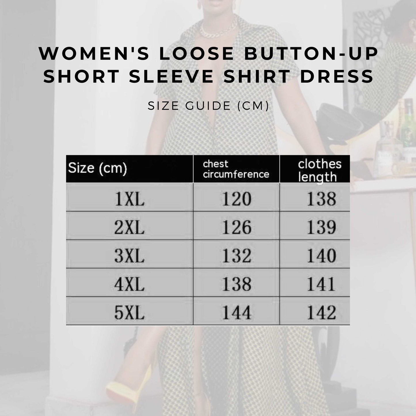 Women's Loose Button-up Short Sleeve Shirt Dress - ChoreGirl