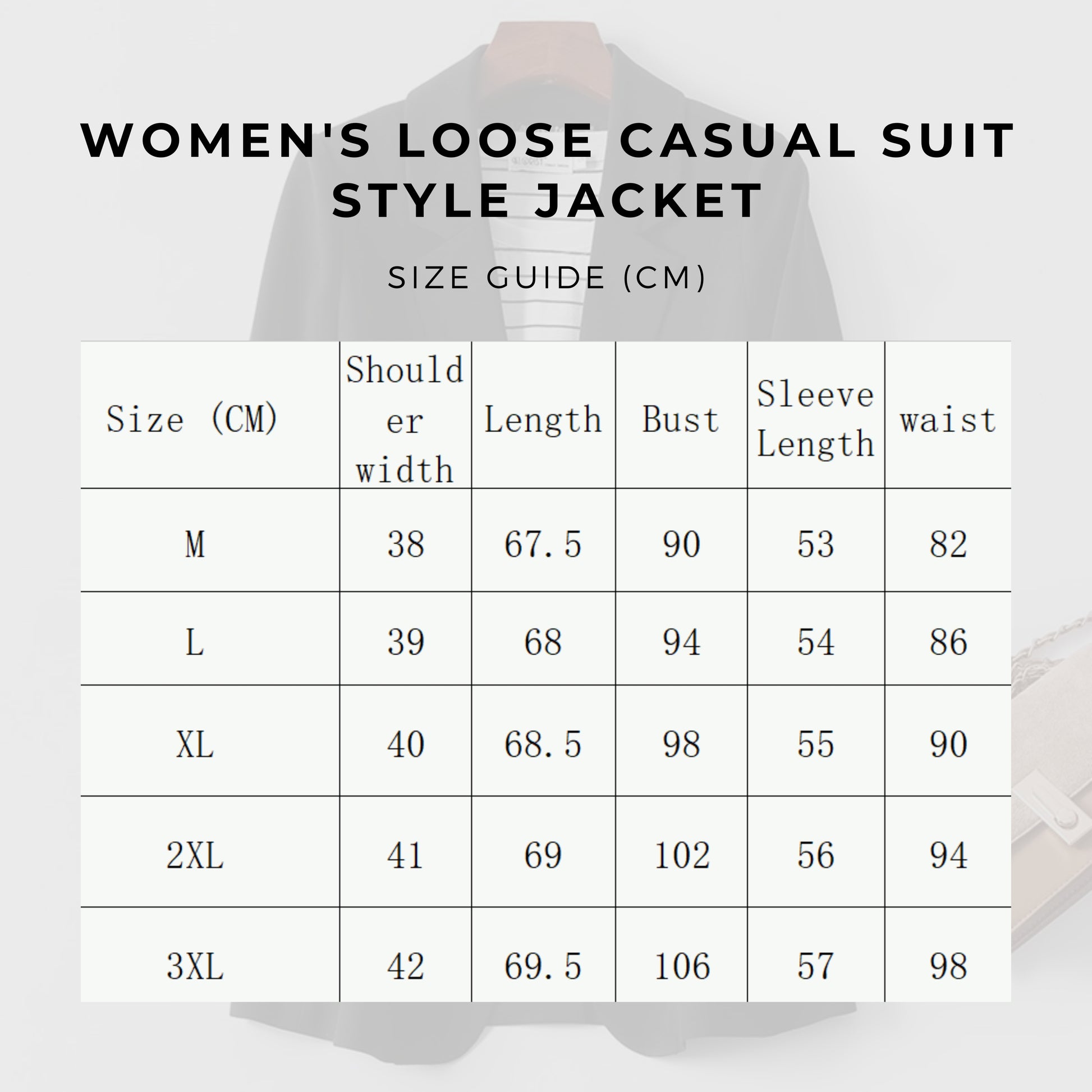 Women's Loose Casual Suit Style Jacket - ChoreGirl