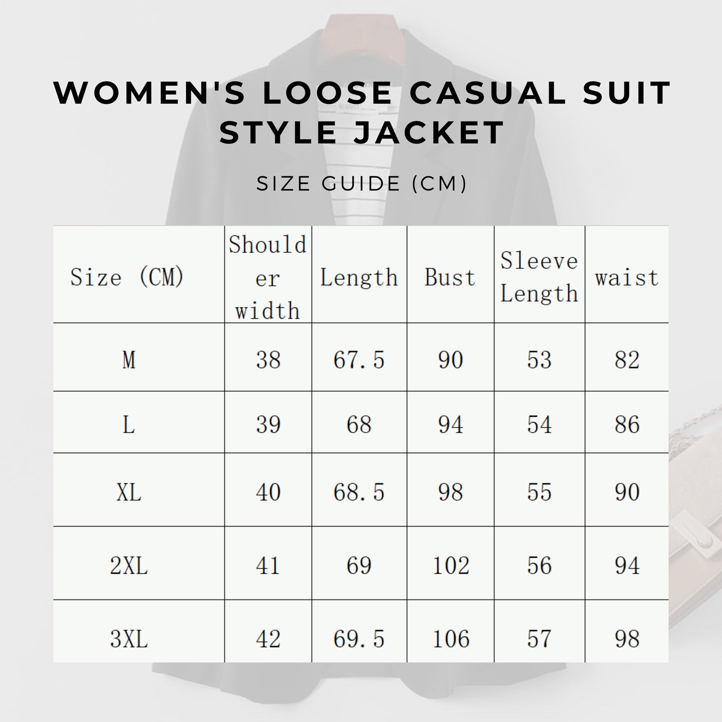 Women's Loose Casual Suit Style Jacket - ChoreGirl