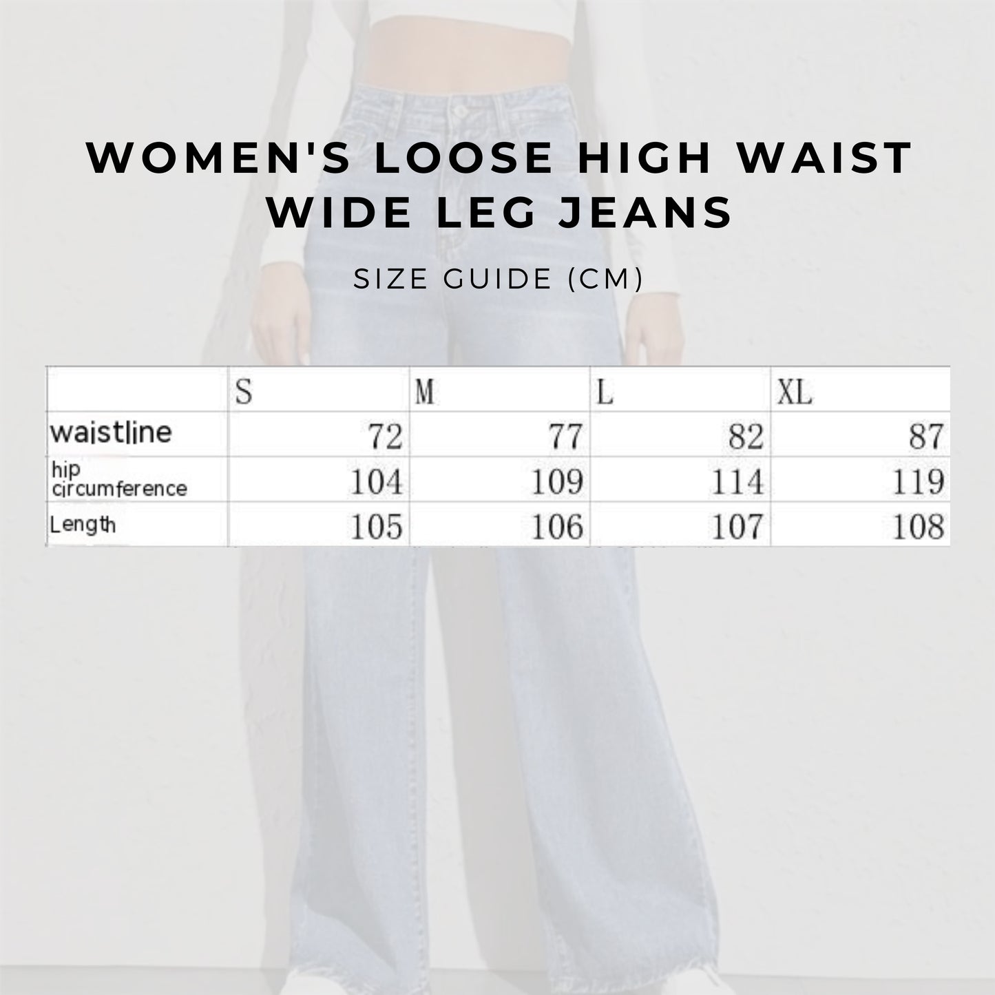 Women's Loose High Waist Wide Leg Jeans - ChoreGirl