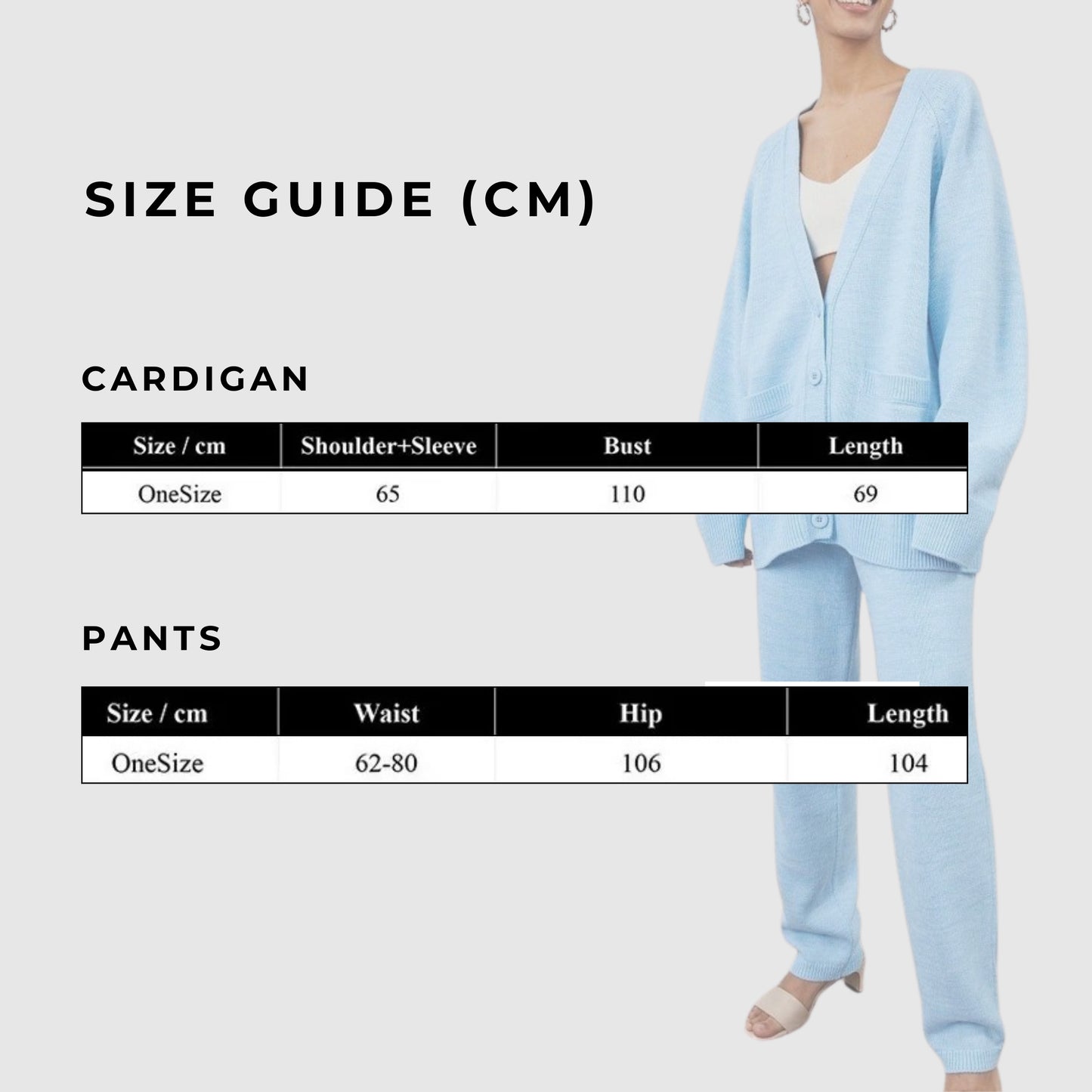 Women's Loose Wool Cardigan and Pants Outfit Set - ChoreGirl