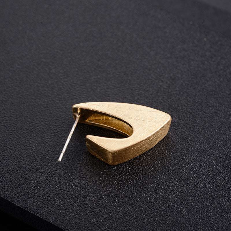 Women's Narrow Matte Scratched Effect Earrings - ChoreGirl
