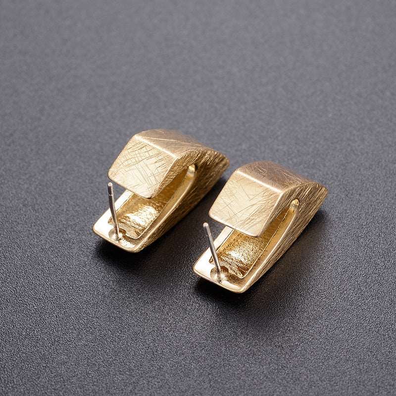 Women's Narrow Matte Scratched Effect Earrings - ChoreGirl