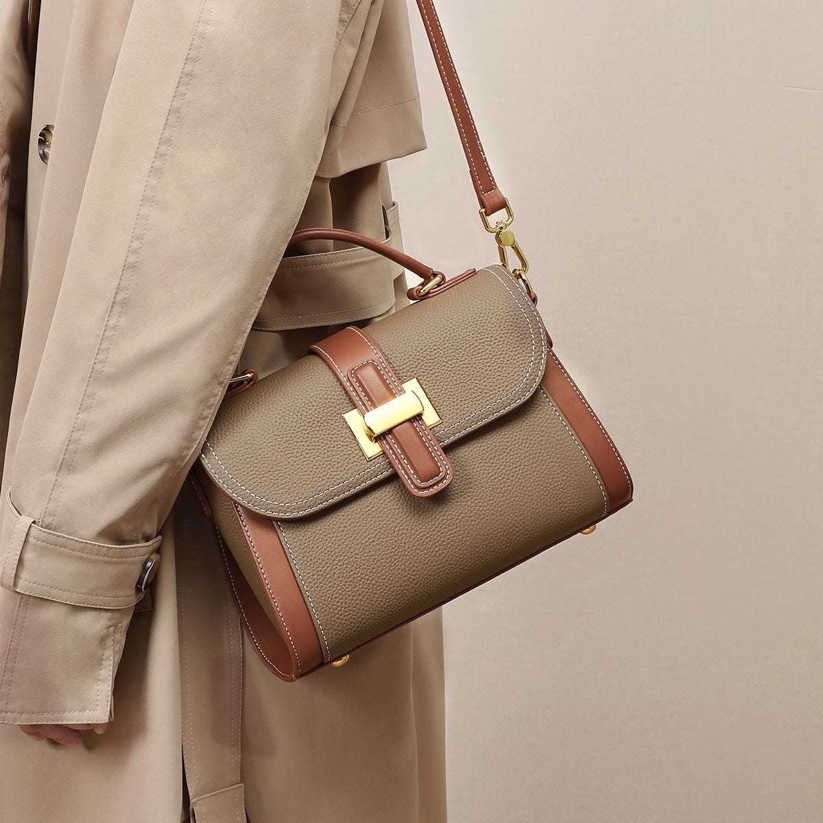 Women's One-shoulder Genuine Leather Handbag - ChoreGirl