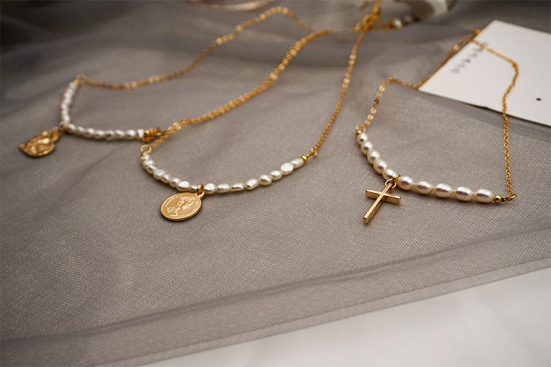 Women's Pearl Chain Necklace with Pendant - ChoreGirl