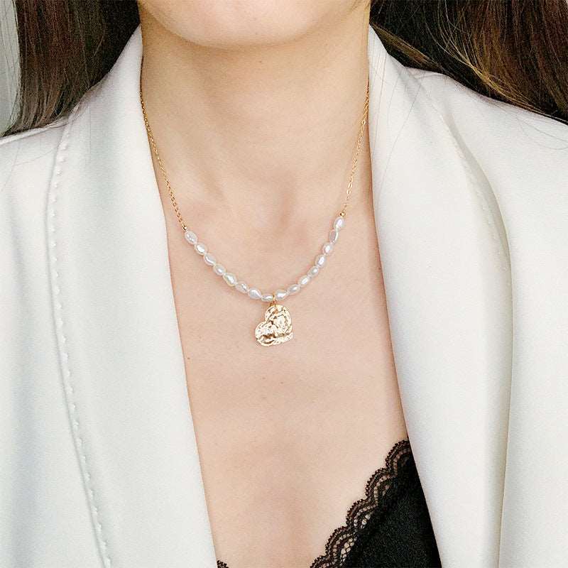 Women's Pearl Chain Necklace with Pendant - ChoreGirl