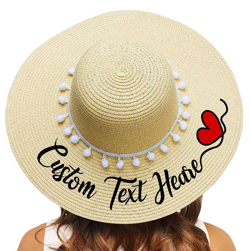 Custom Women's Embroidery Beach Hat | PERSONALIZED - ChoreGirl