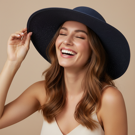 Elegant Personalized Custom Embroidery Beach Hat - Women