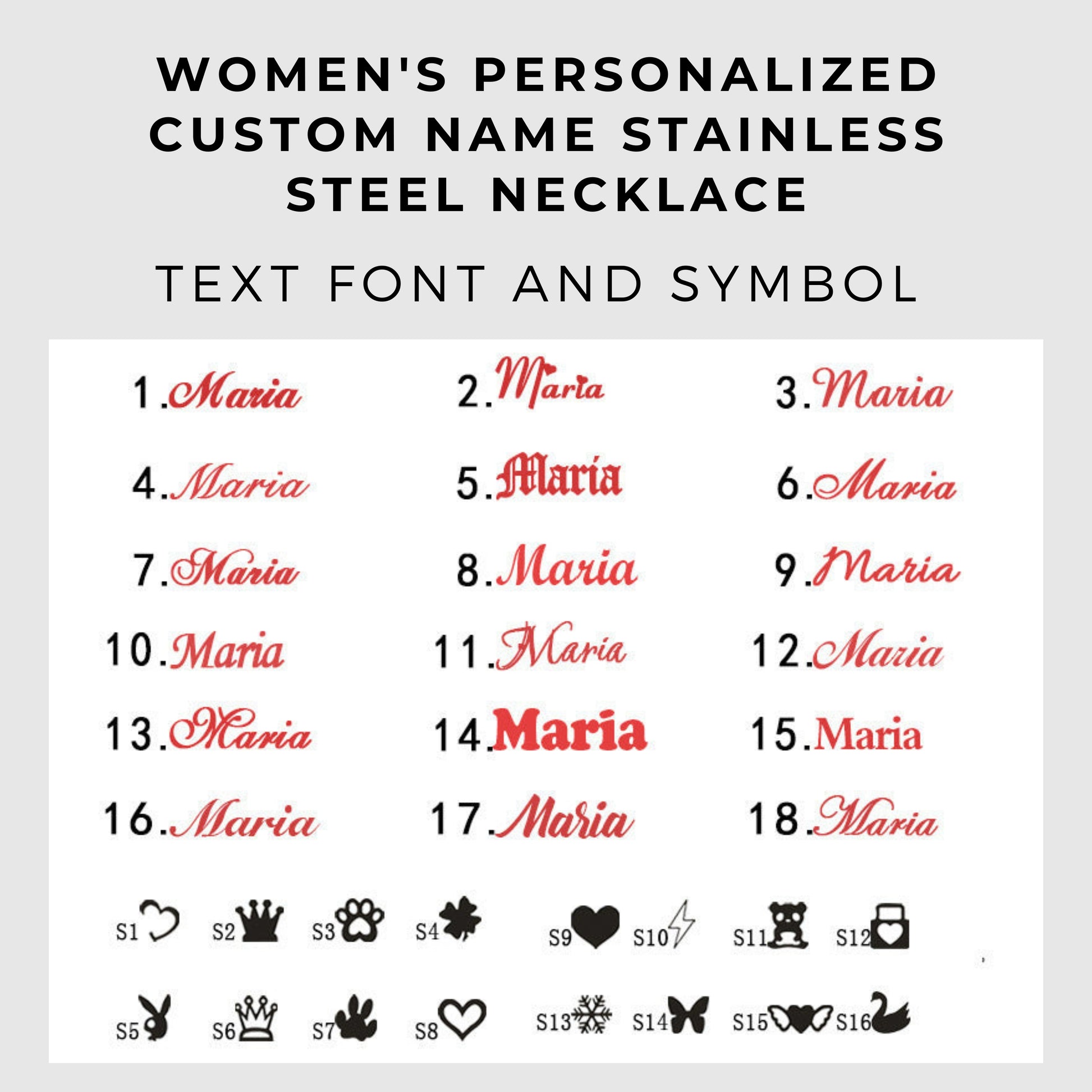 Women's Custom Name Stainless Steel Necklace | PERSONALIZED - ChoreGirl