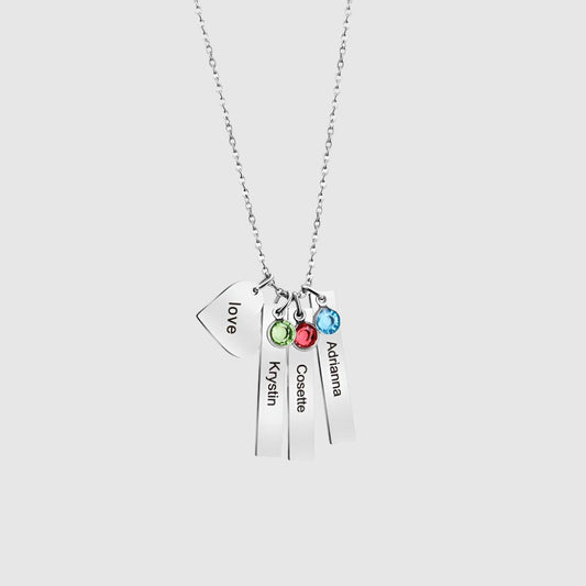 Women's Custom Name and Birthday Stone Necklace | PERSONALIZED - ChoreGirl