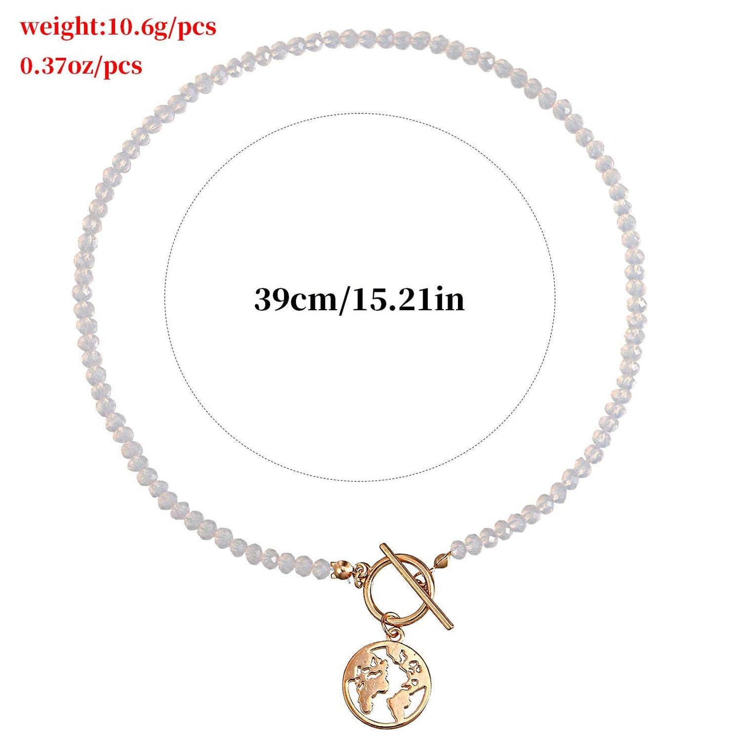 Women's Plate-shaped World Map Pendant Necklace - ChoreGirl