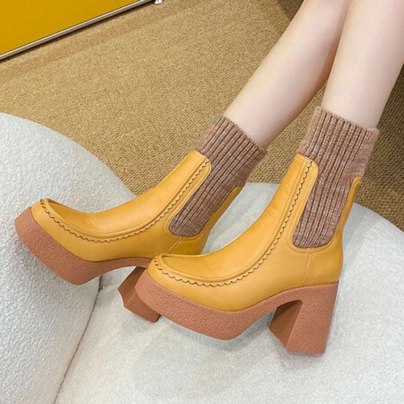 Women's Platform Ankle Boots - ChoreGirl