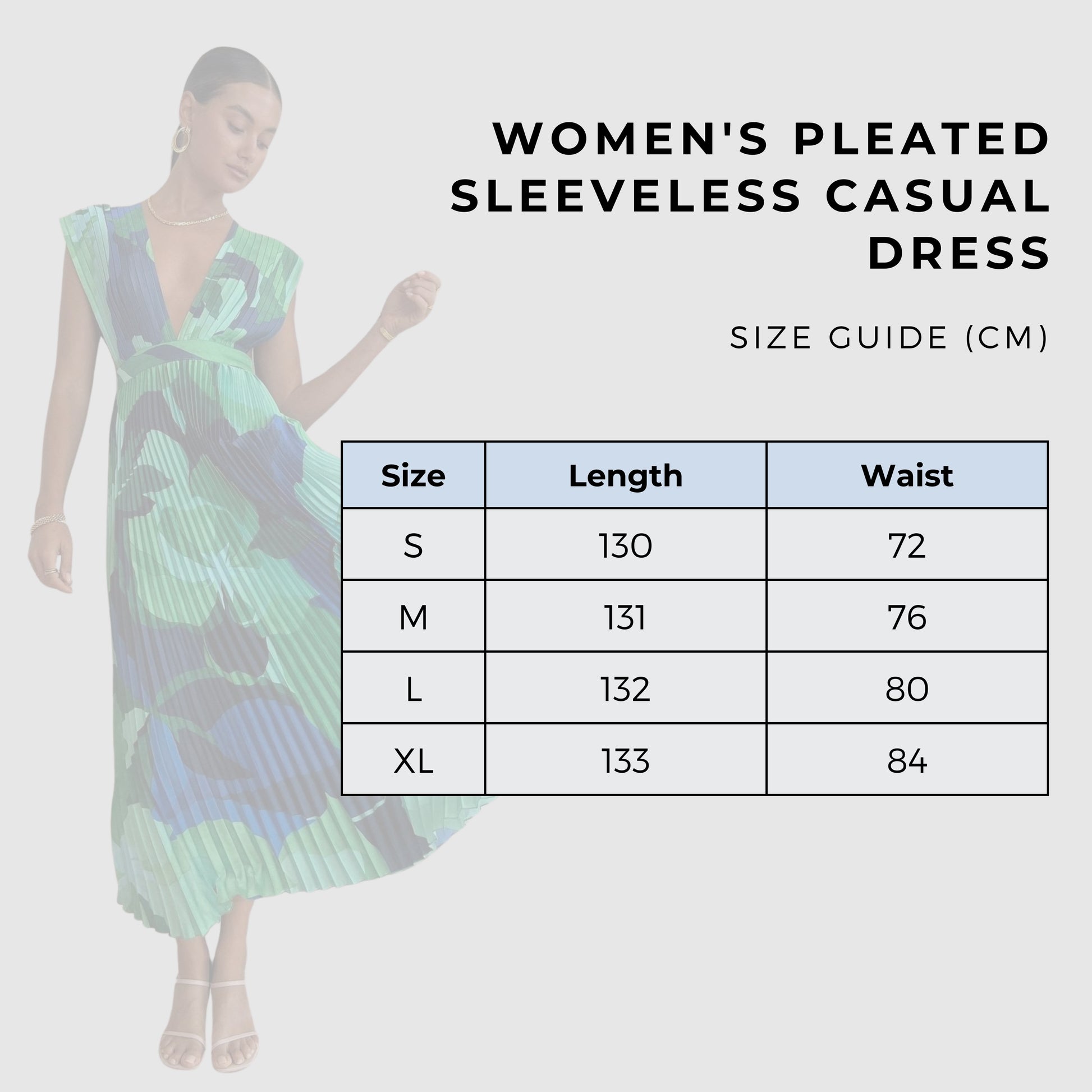 Women's Pleated Sleeveless Casual Dress - ChoreGirl