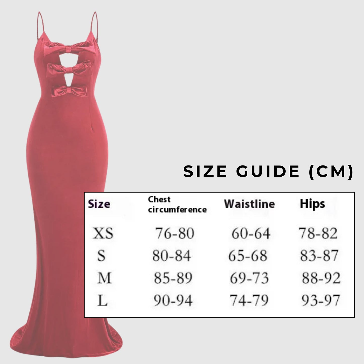 Women's Red Bowknot Velvet Long Tail Dress - ChoreGirl