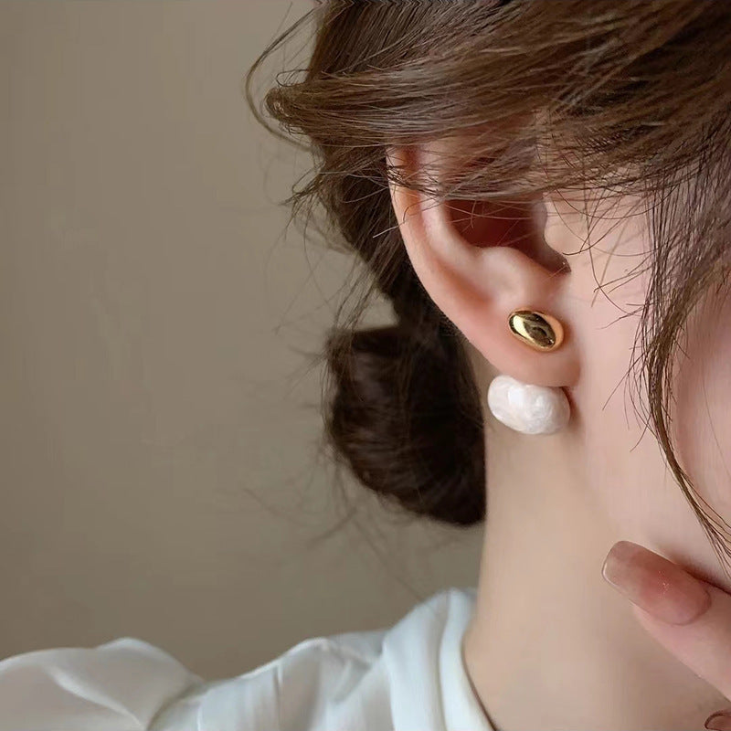 Women's Retro Luxury Glazed Oval Earrings - ChoreGirl