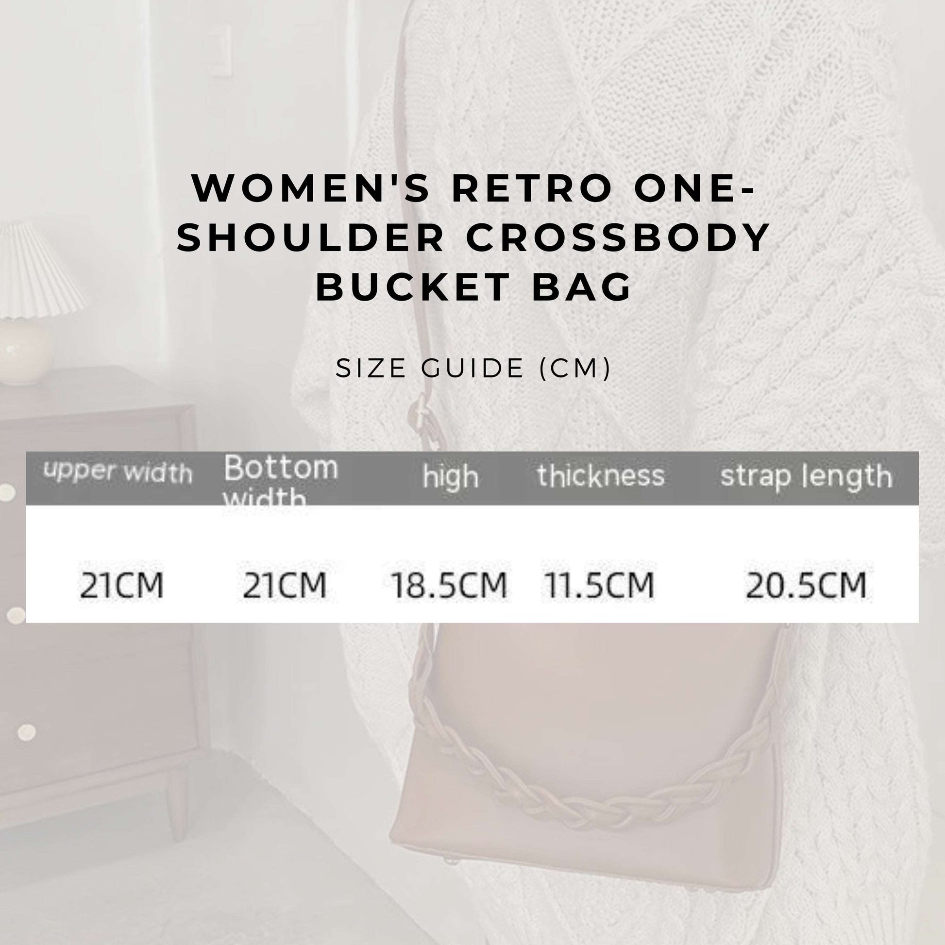 Women's Retro One-shoulder Crossbody Bucket Bag - ChoreGirl