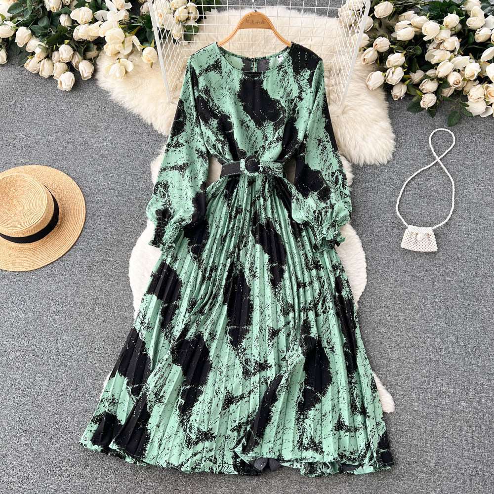Women's Retro Pleated Dress - ChoreGirl