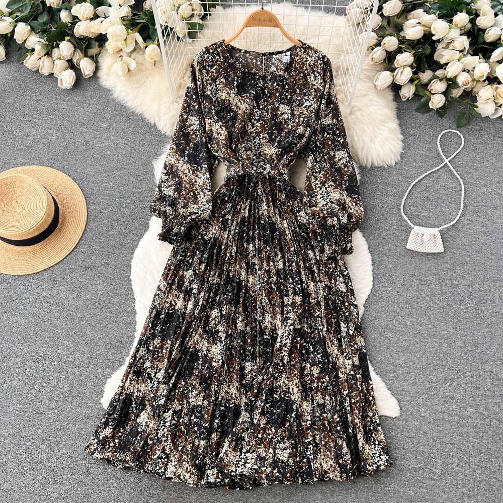 Women's Retro Pleated Dress - ChoreGirl
