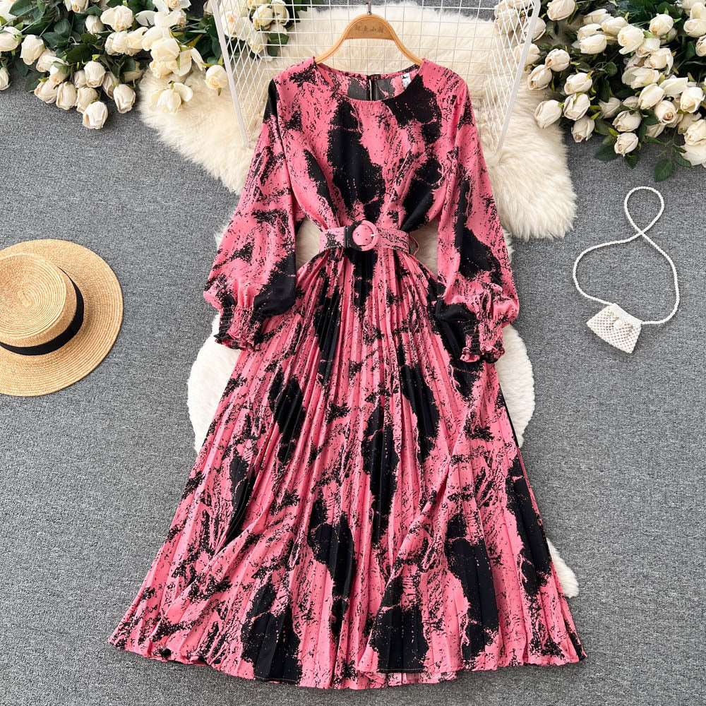 Women's Retro Pleated Dress - ChoreGirl