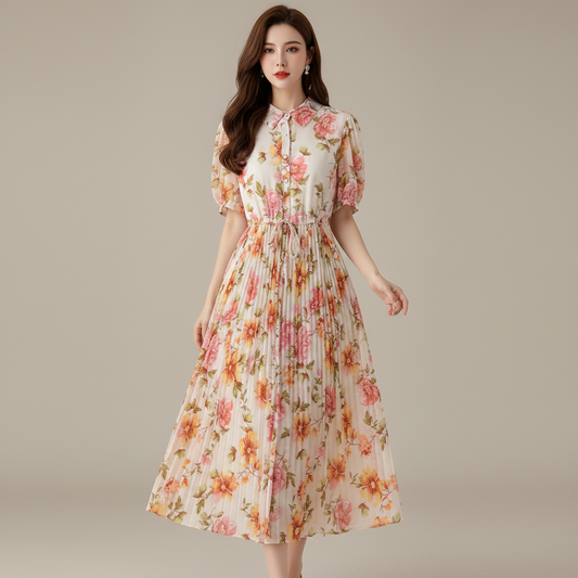 Kleid im Retro-Urlaubsstil für Damen