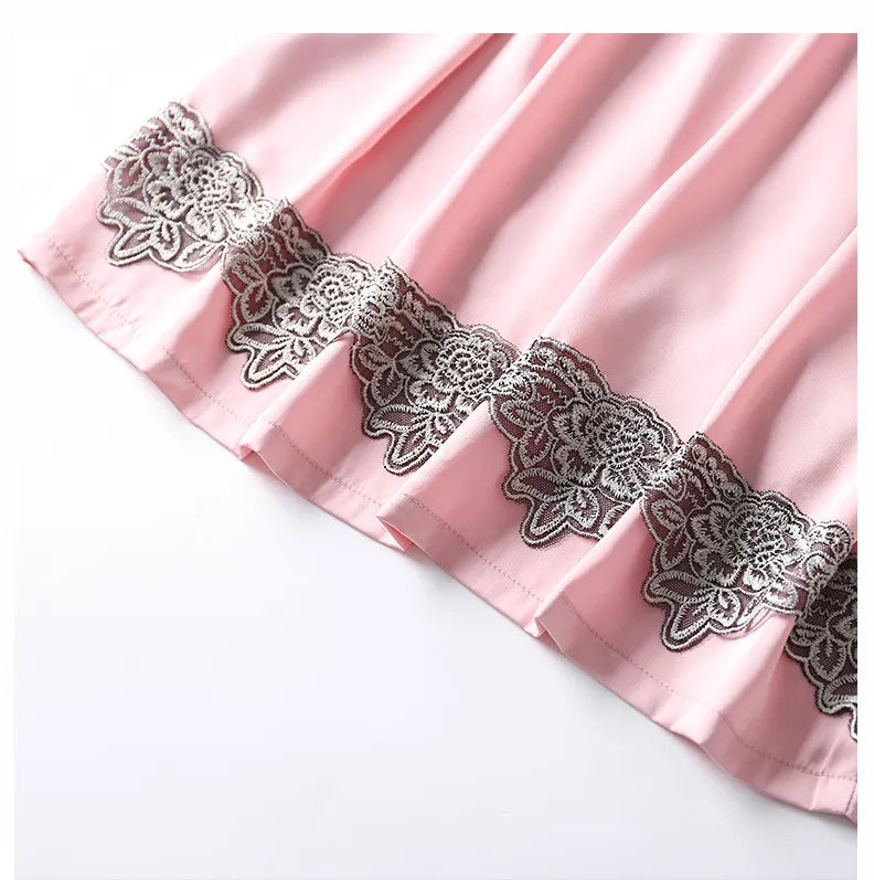 Women's Romantic and Sexy Four Piece Night Gown Loungewear Set - ChoreGirl
