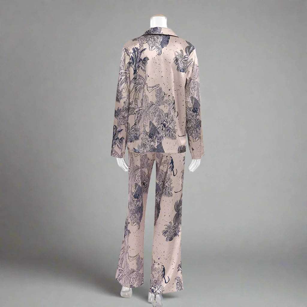Women's Satin Two Piece Pajamas Set - ChoreGirl