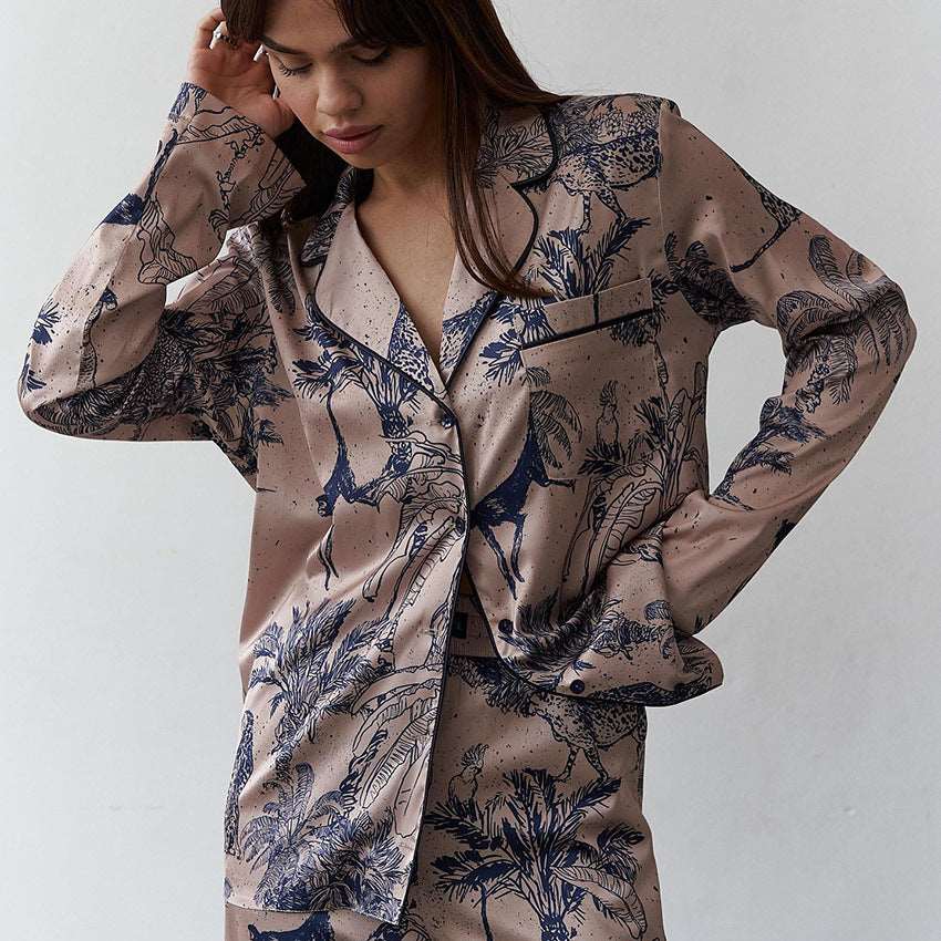 Women's Satin Two Piece Pajamas Set - ChoreGirl