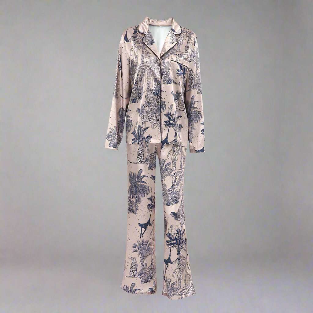 Women's Satin Two Piece Pajamas Set - ChoreGirl