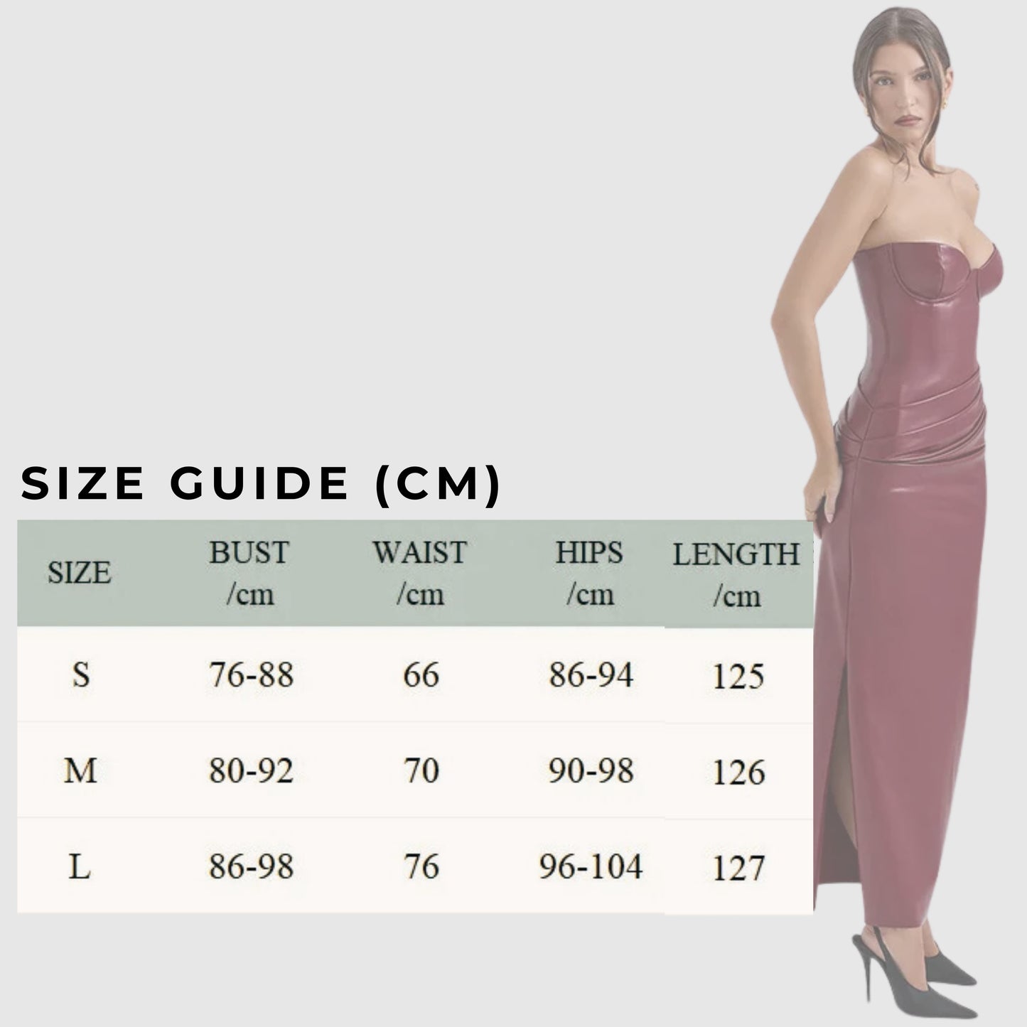 Women's Seductive Tight Leather Tube Maxi Dress - ChoreGirl