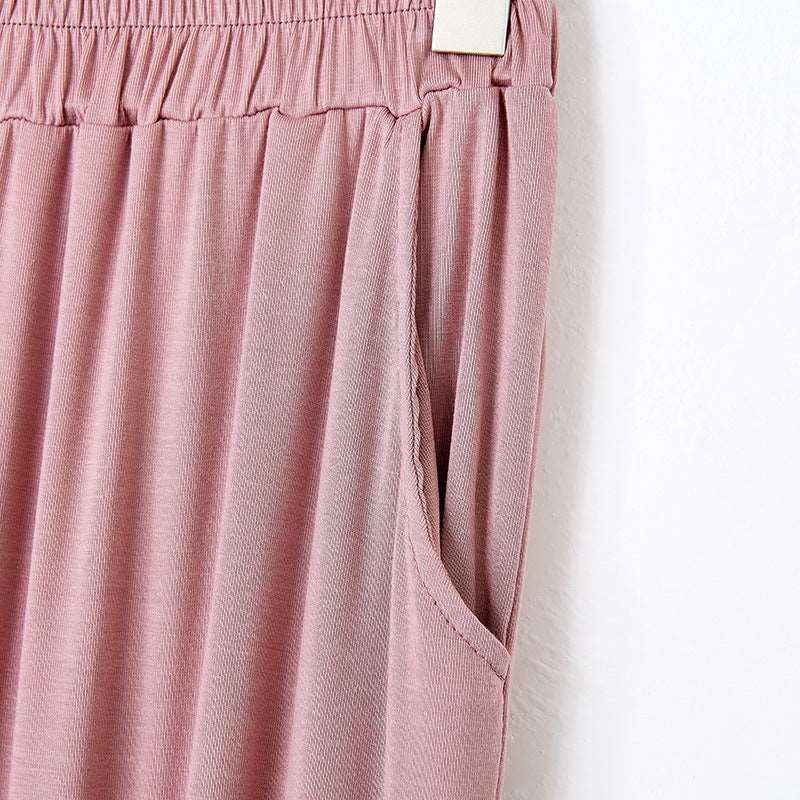Women's Short-sleeved Top and Pants Pajamas, Loungewear Set - ChoreGirl