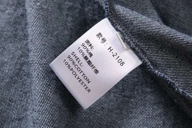 Women's Short Sleeve Gradient Color Fashion Waist-controlled Denim Dress - ChoreGirl