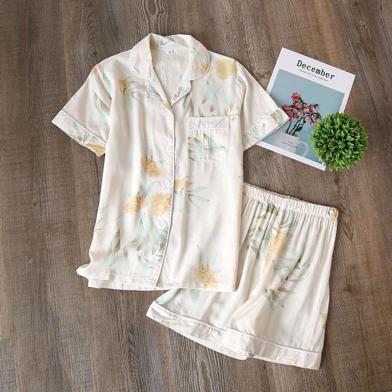 Women's Short Sleeve Shirt and Shorts Sleepwear Set - ChoreGirl