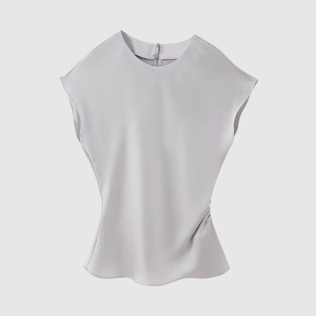 Women's Silk Satin Top and Bow Tie Midi Skirt Outfit Set - ChoreGirl