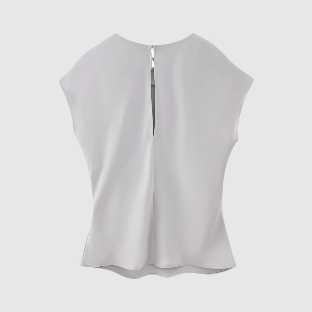 Women's Silk Satin Top and Bow Tie Midi Skirt Outfit Set - ChoreGirl