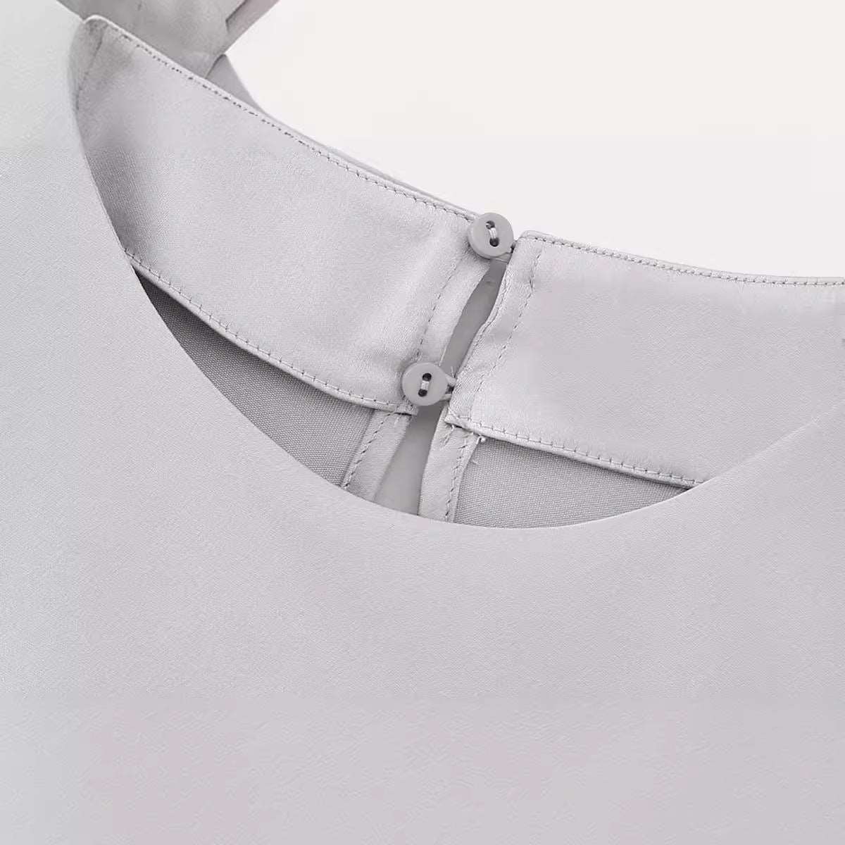 Women's Silk Satin Top and Bow Tie Midi Skirt Outfit Set - ChoreGirl