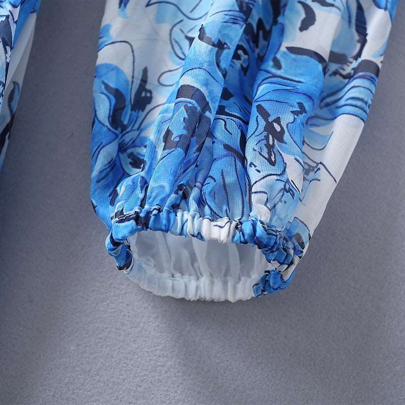Women's Silk Scarf Collar Chiffon Fashion Dress - ChoreGirl