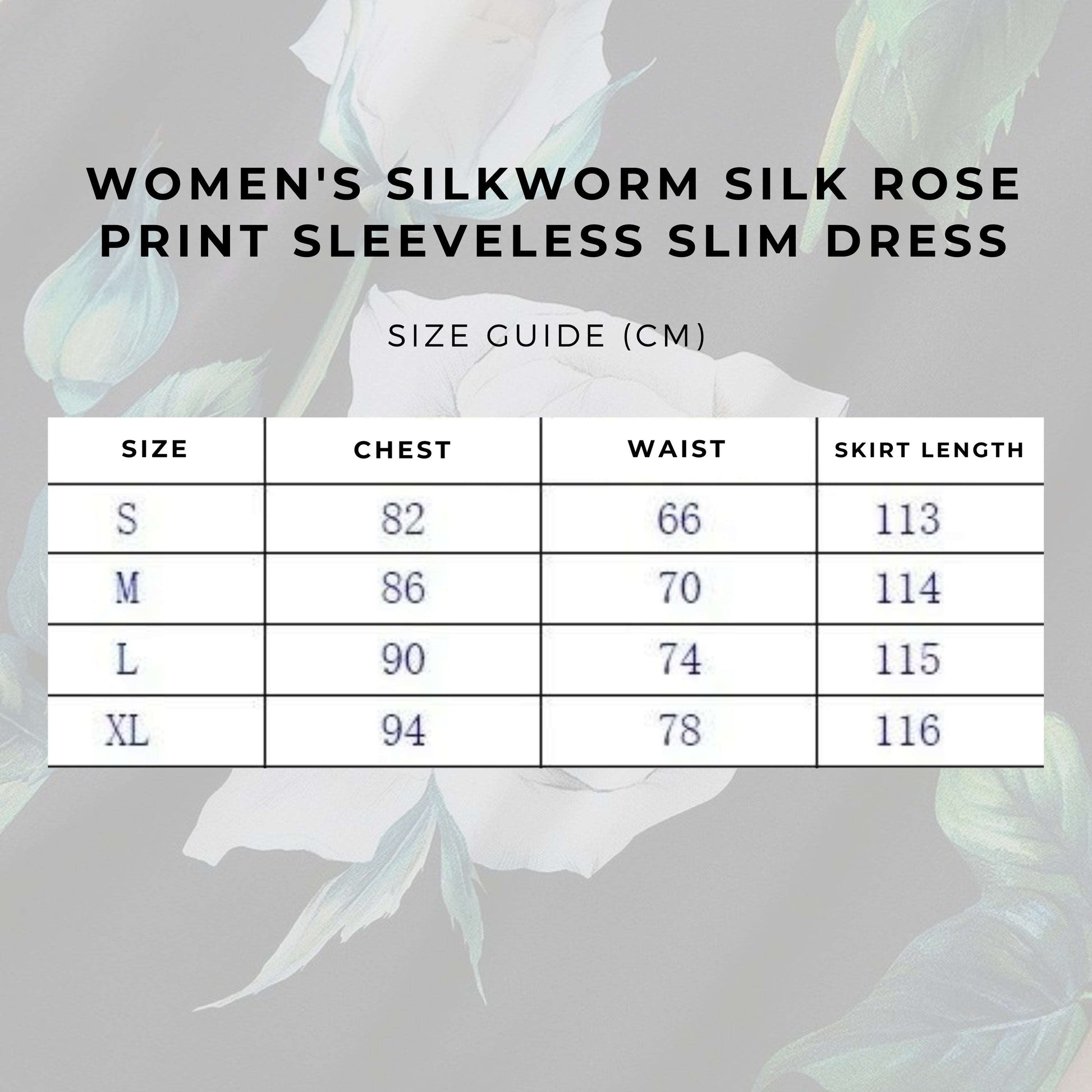 Women's Silkworm Silk Rose Print Sleeveless Slim Dress - ChoreGirl