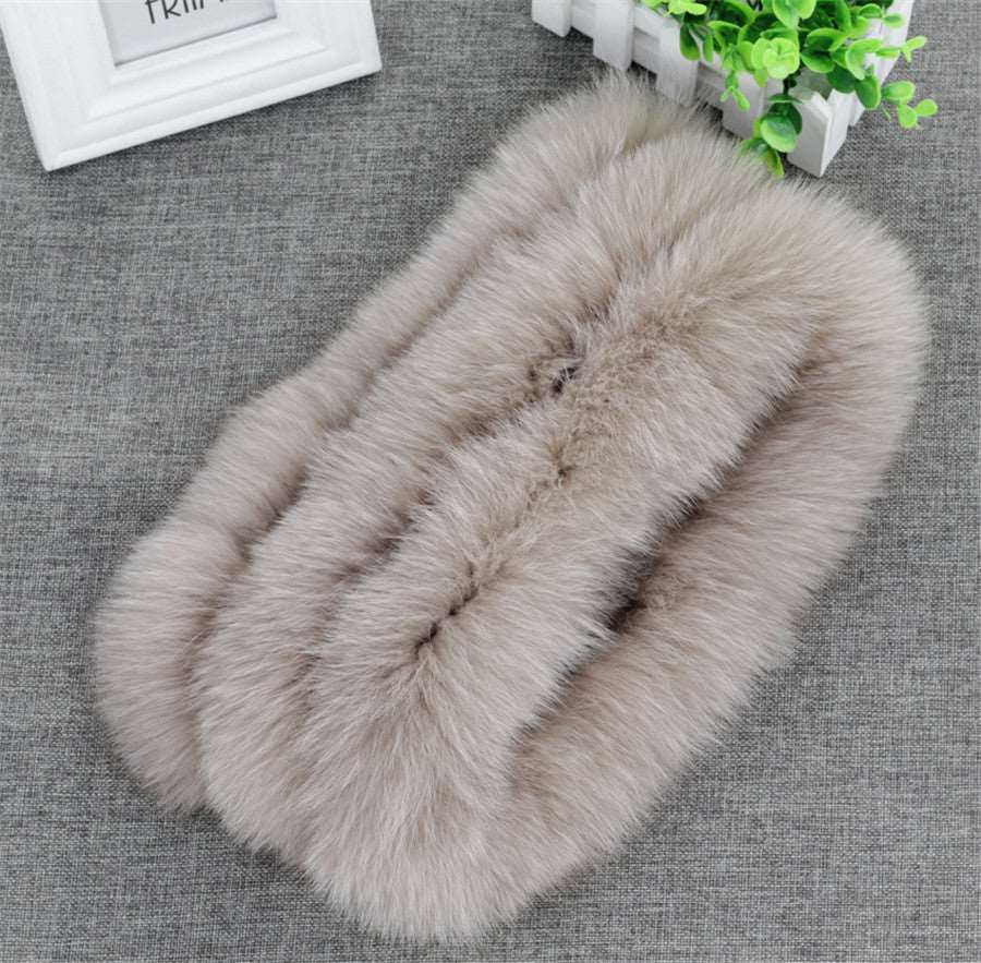Women's Silver Fox Fur Tube Scarf - ChoreGirl