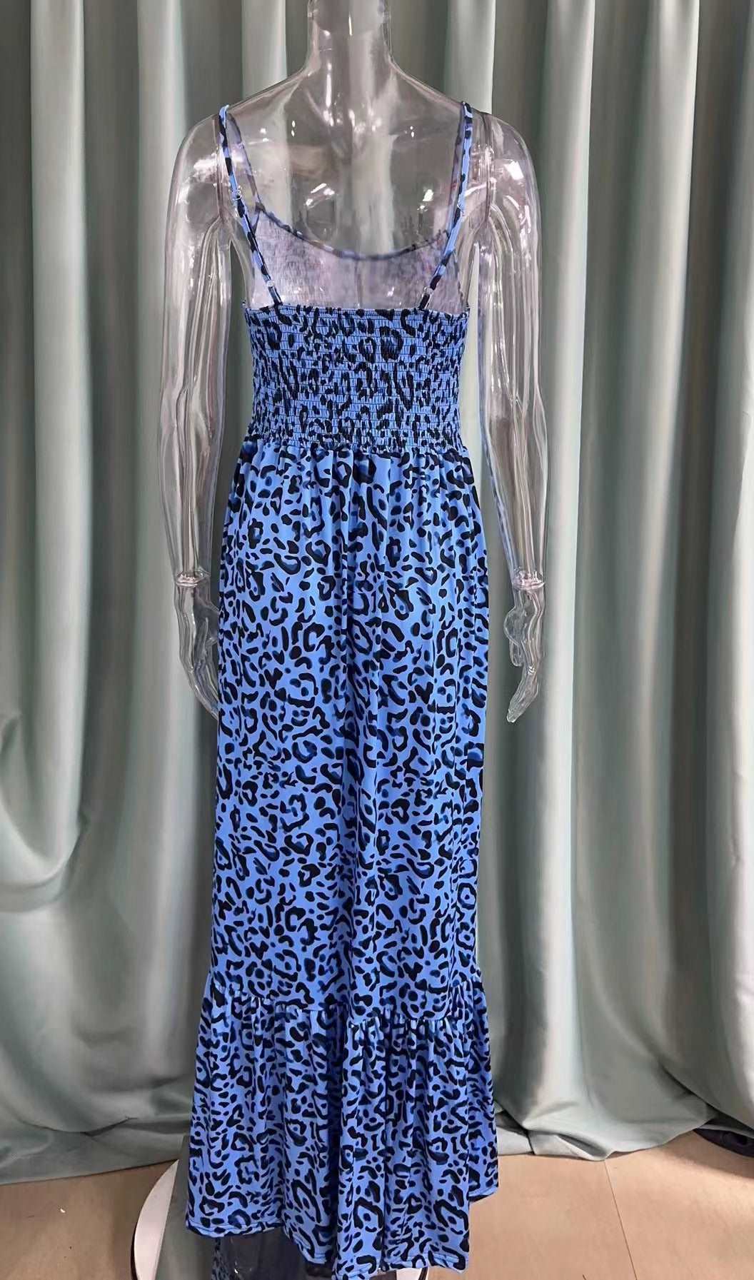 Women's Simple Casual V-neck High Waist Long Dress - ChoreGirl