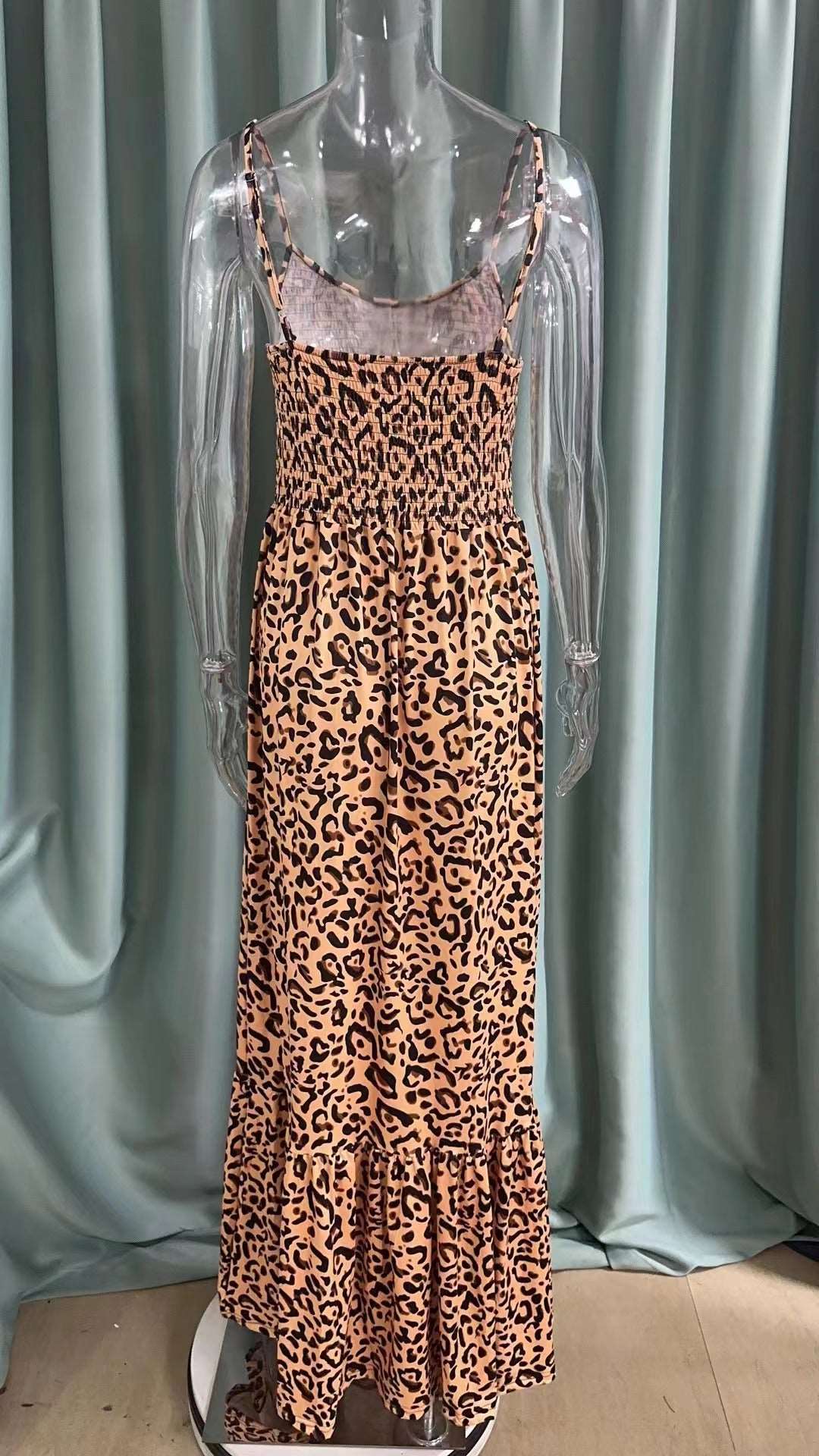 Women's Simple Casual V-neck High Waist Long Dress - ChoreGirl