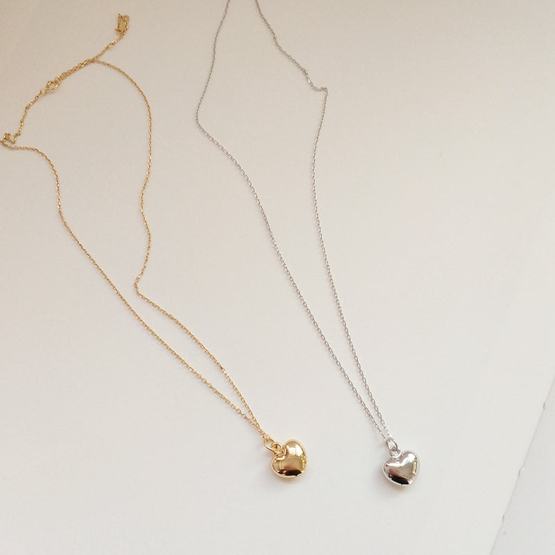 Women's Simple Copper Peach Heart Necklace - ChoreGirl