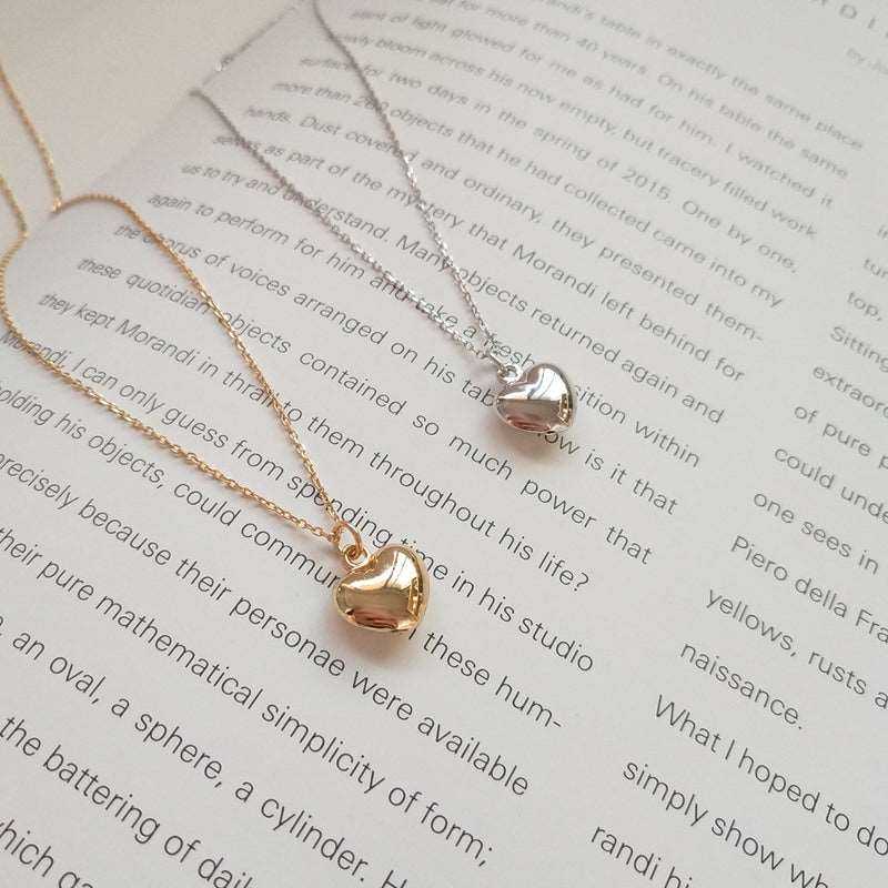 Women's Simple Copper Peach Heart Necklace - ChoreGirl