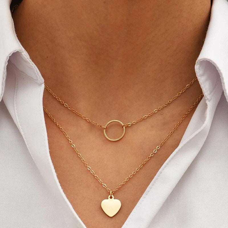 Women's Simple Metal Multi-layer Necklace - ChoreGirl