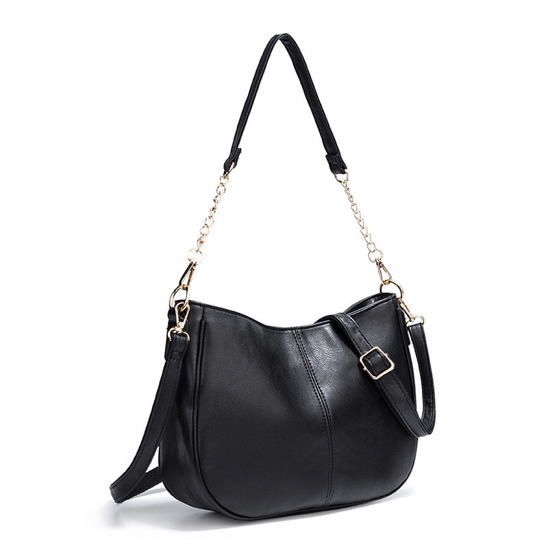 Women's Simple PU Leather Shoulder Messenger Bag - ChoreGirl