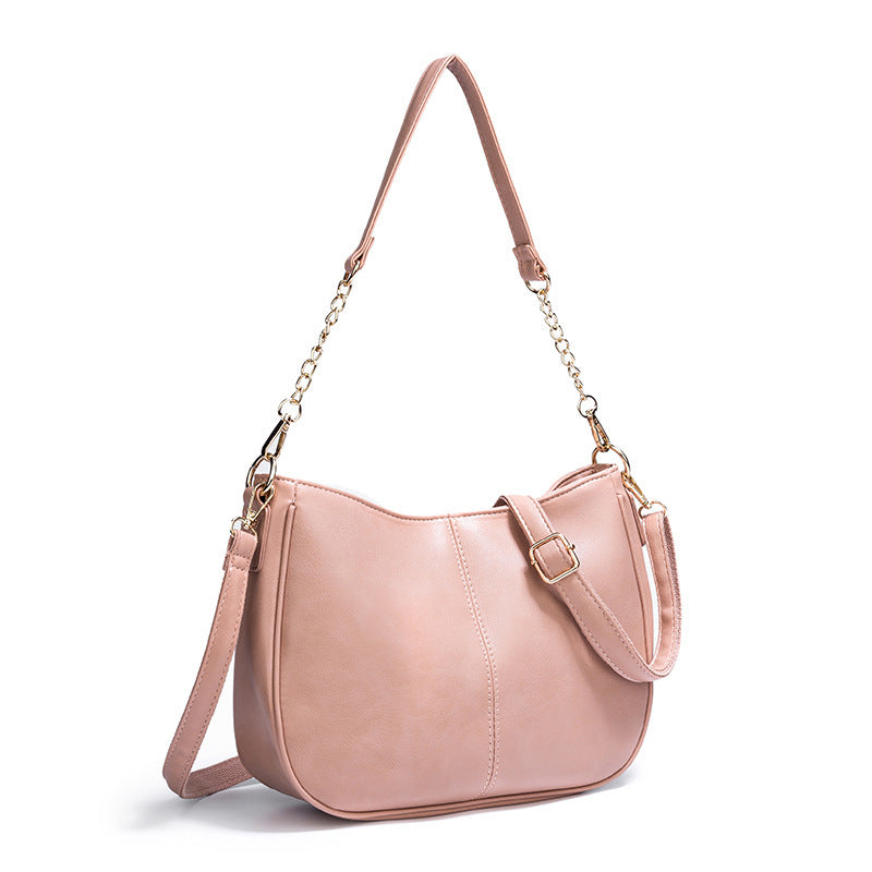 Women's Simple PU Leather Shoulder Messenger Bag - ChoreGirl