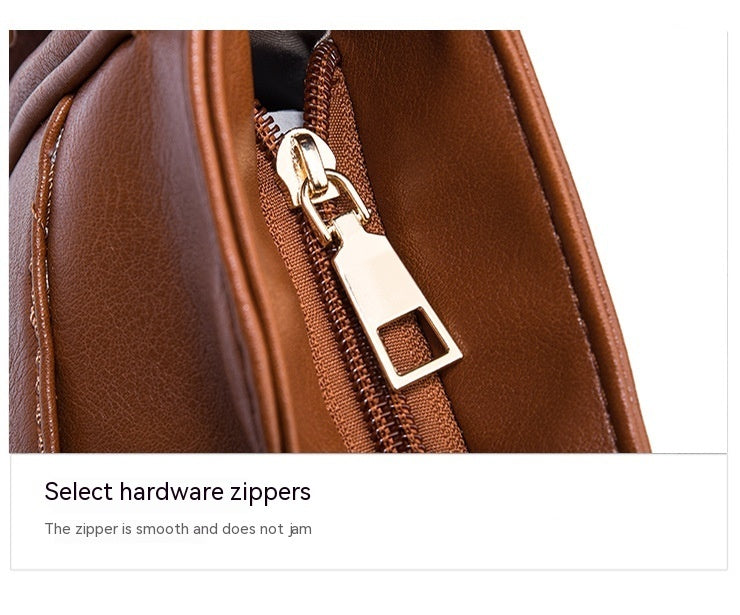 Women's Simple PU Leather Shoulder Messenger Bag - ChoreGirl