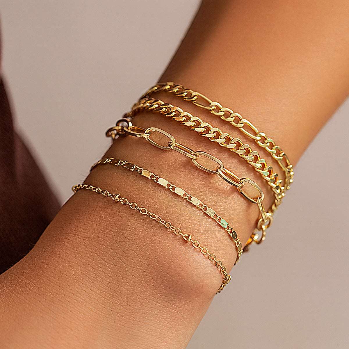 Women's Simple Twin Cross Chain Bracelet - ChoreGirl